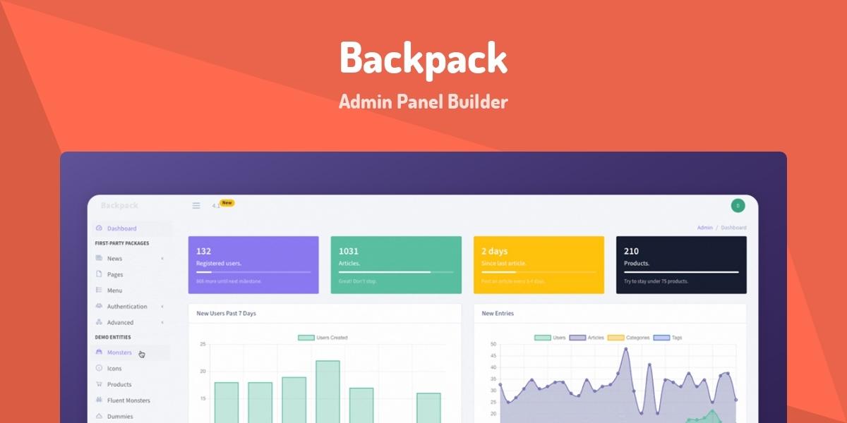 Backpack - Admin Panel Builder - Made with Laravel