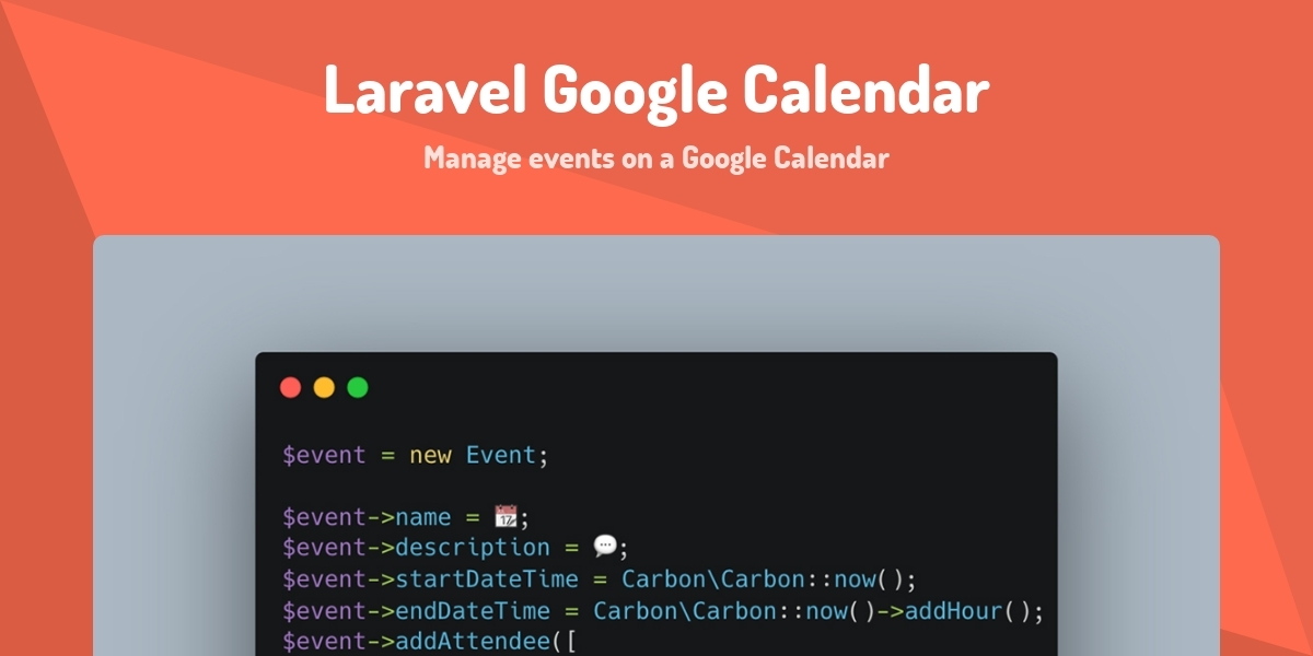 Laravel Google Calendar - Manage events on a Google Calendar - Made ...