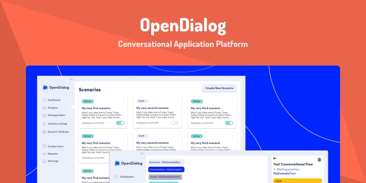 OpenDialog - Conversational Application Platform - Made with Laravel