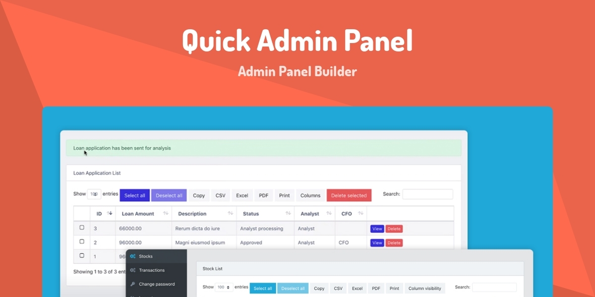 Add Server Admin Panel Quick Admin Panel - Admin Panel Builder - Made with Laravel