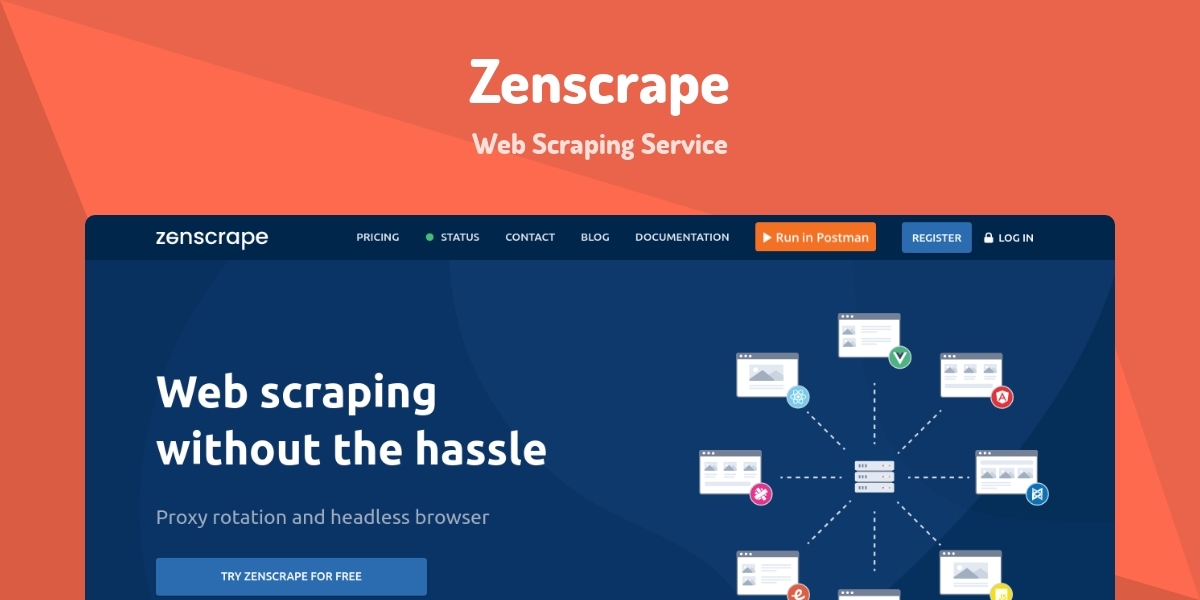 Zenscrape - Web Scraping Service - Made with Laravel