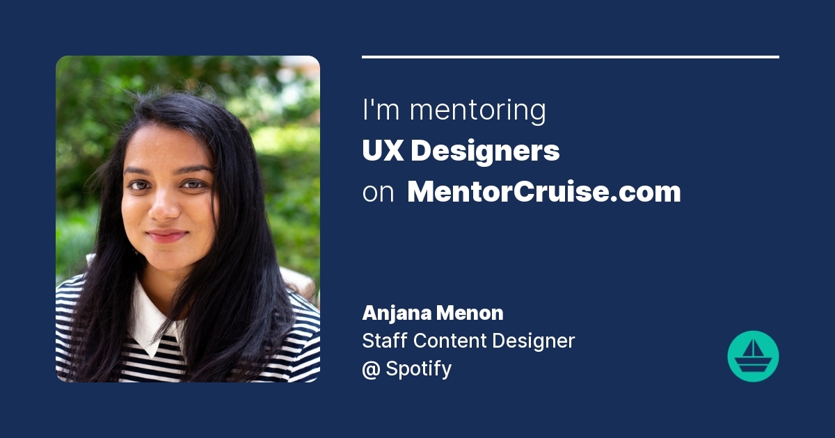 Anjana Menon - Content Strategy Mentor on MentorCruise