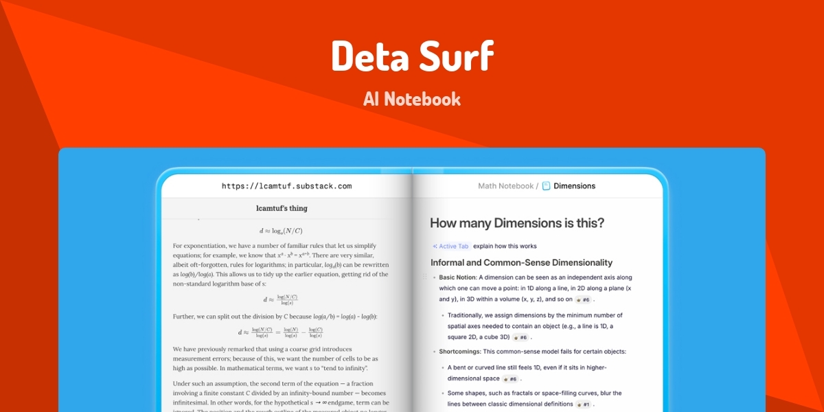 Deta Surf - AI Notebook - Made with Svelte