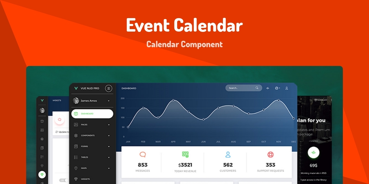 Event Calendar Calendar Component Made with Svelte