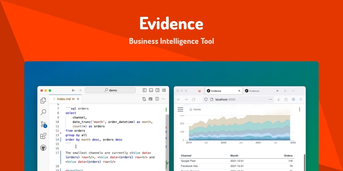 Evidence - Business Intelligence Tool - Made with Svelte