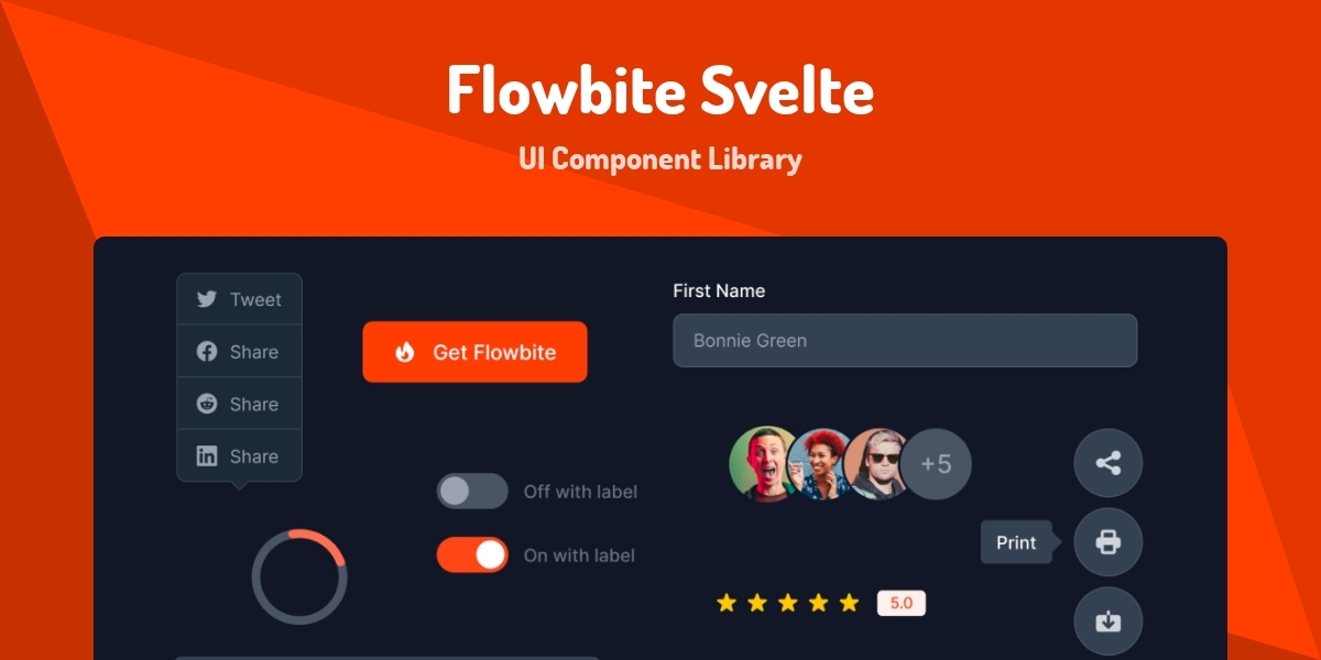 Flowbite Svelte - UI Component Library - Made with Svelte