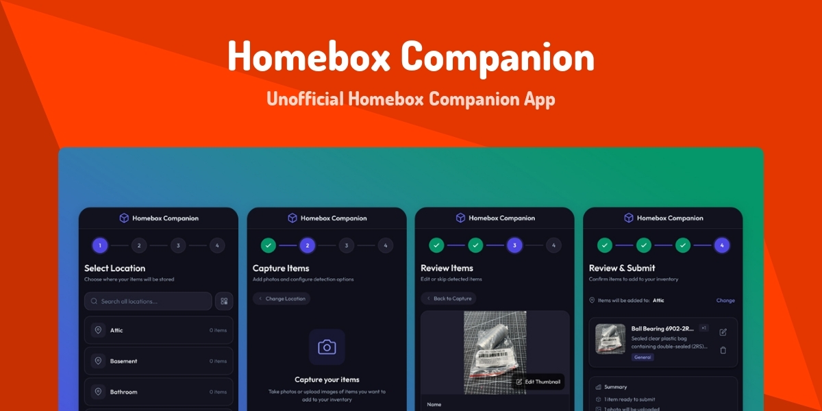 Homebox Companion - Unofficial Homebox Companion App - Made with Svelte