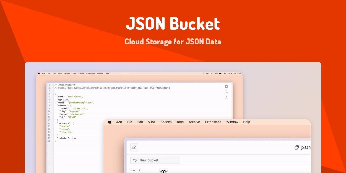 Network Data Json JSON Bucket - Cloud Storage for JSON Data - Made with Svelte
