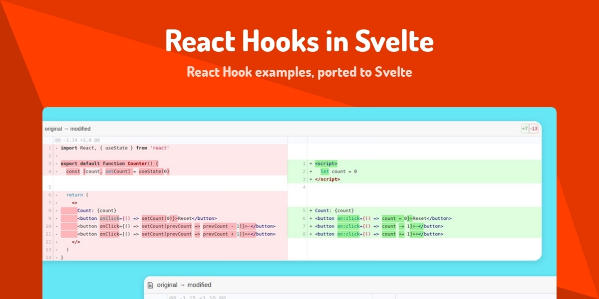 React Hooks in Svelte - React Hook examples, ported to Svelte - Made ...