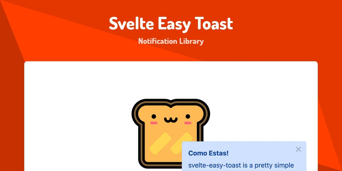 Svelte Easy Toast - Notification Library - Made with Svelte