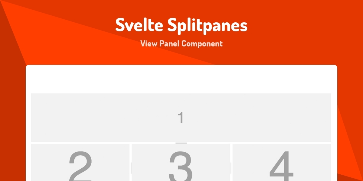 Splt Panel Svelte Splitpanes - View Panel Component - Made with Svelte