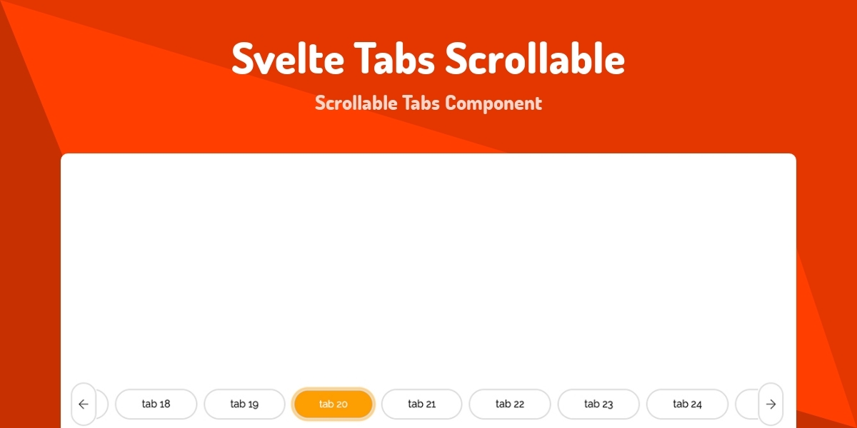 Svelte Tabs Scrollable - Scrollable Tabs Component - Made with Svelte