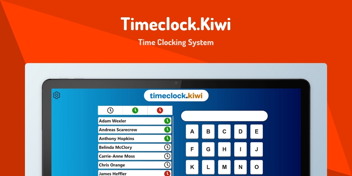 Timeclock.Kiwi - Time Clocking System - Made with Svelte