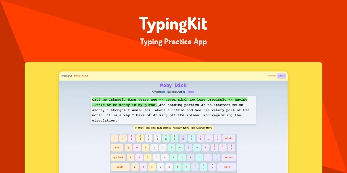 TypingKit - Typing Practice App - Made with Svelte