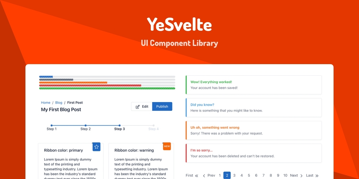 YeSvelte - UI Component Library - Made with Svelte