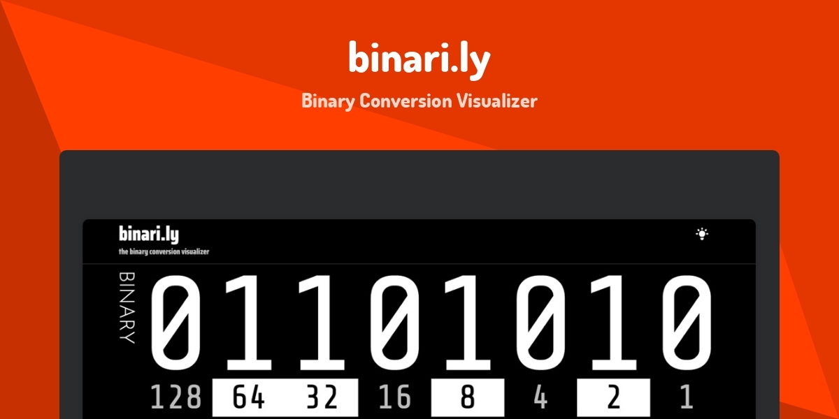 Binary Code Visualizer binari.ly - Binary Conversion Visualizer - Made with Svelte