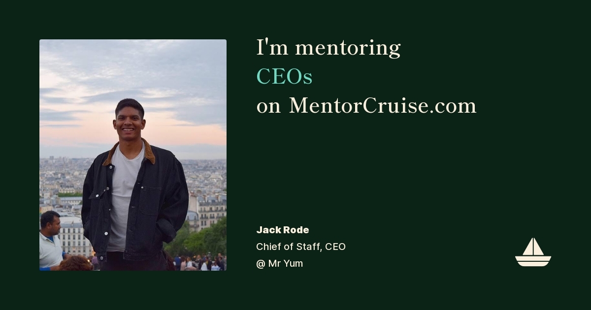 Jack Rode Jack Rode - Strategy Mentor on MentorCruise