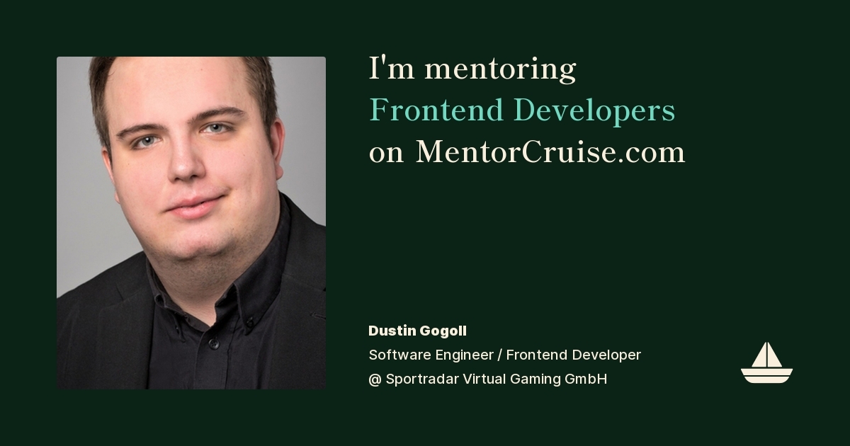 Dustin Gohl Dustin Gogoll - Javascript Mentor on MentorCruise