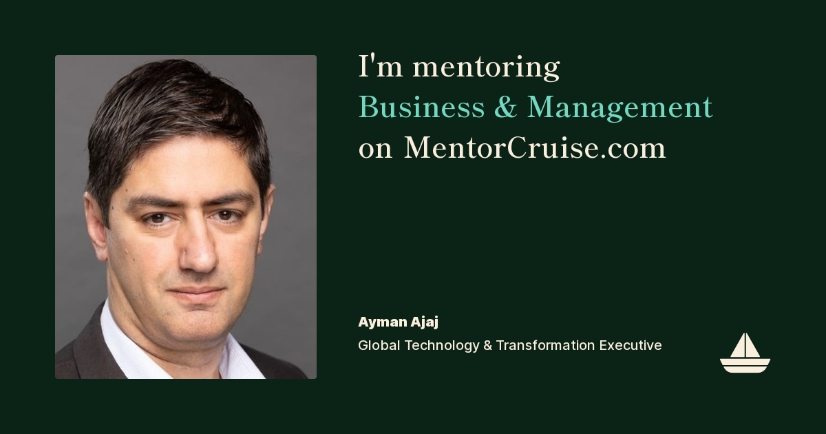 Ayman Api Ayman Ajaj - Career Development Mentor on MentorCruise