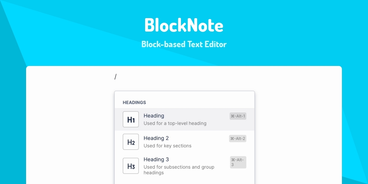 BlockNote - Block-based Text Editor - Made with React.js
