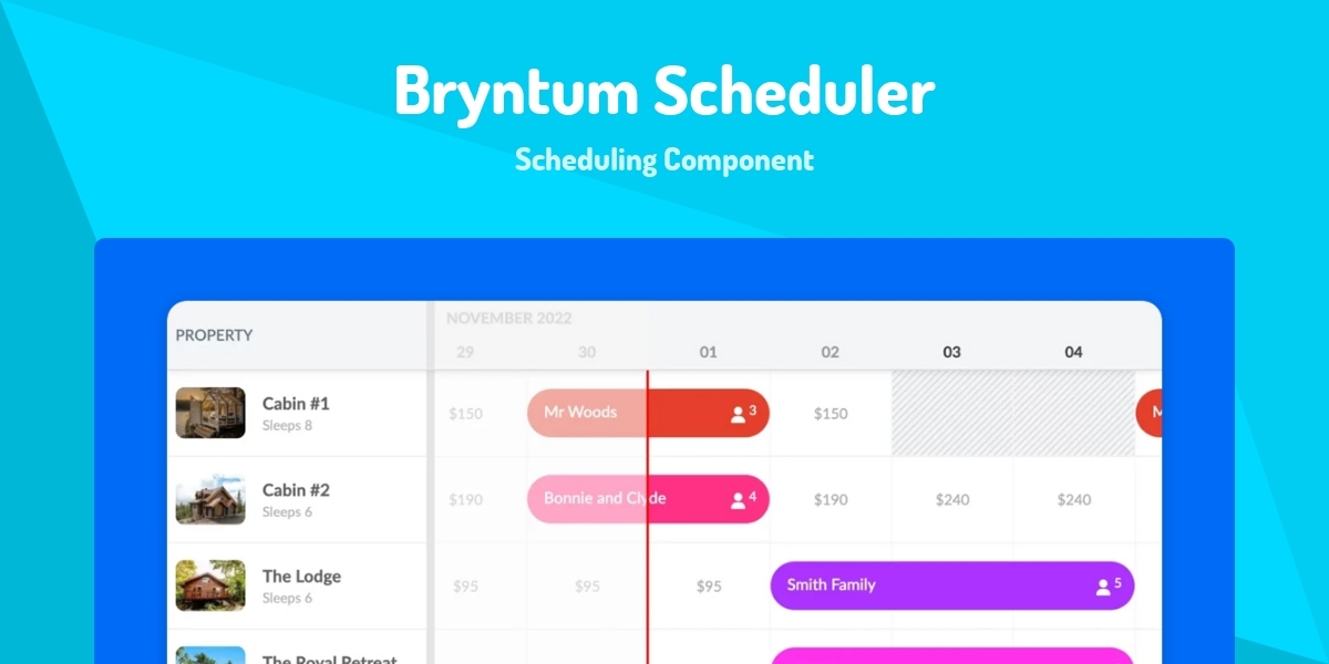 Bryntum Scheduler - Scheduling Component - Made with React.js