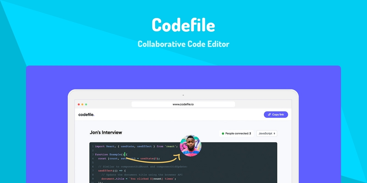 Codefile - Collaborative Code Editor - Made with React.js