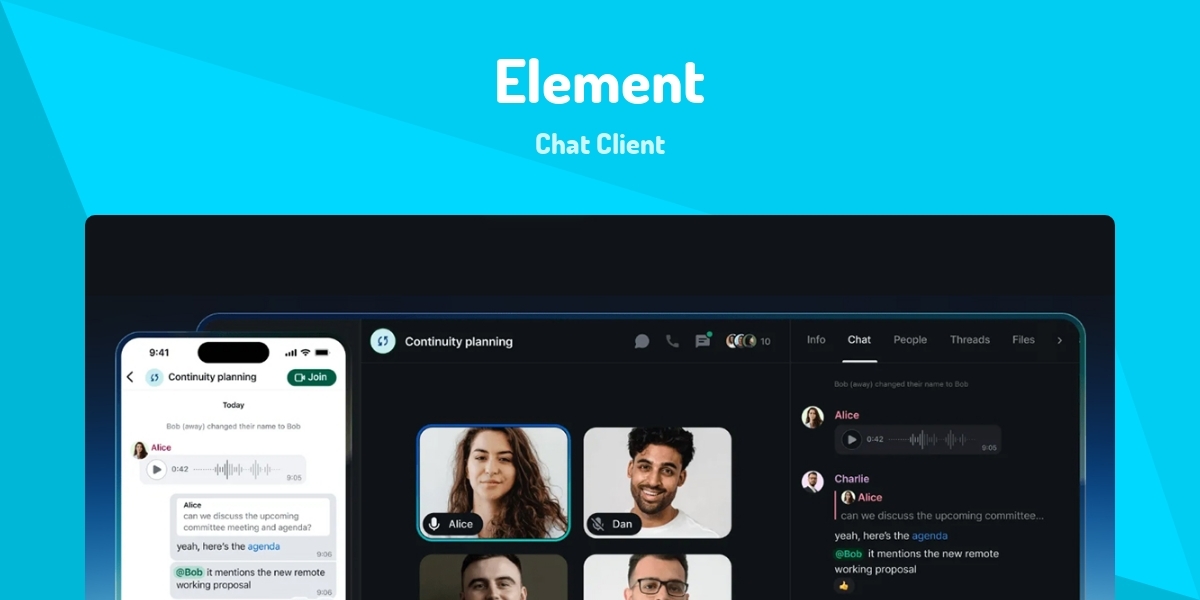 Element - Chat Client - Made with React.js