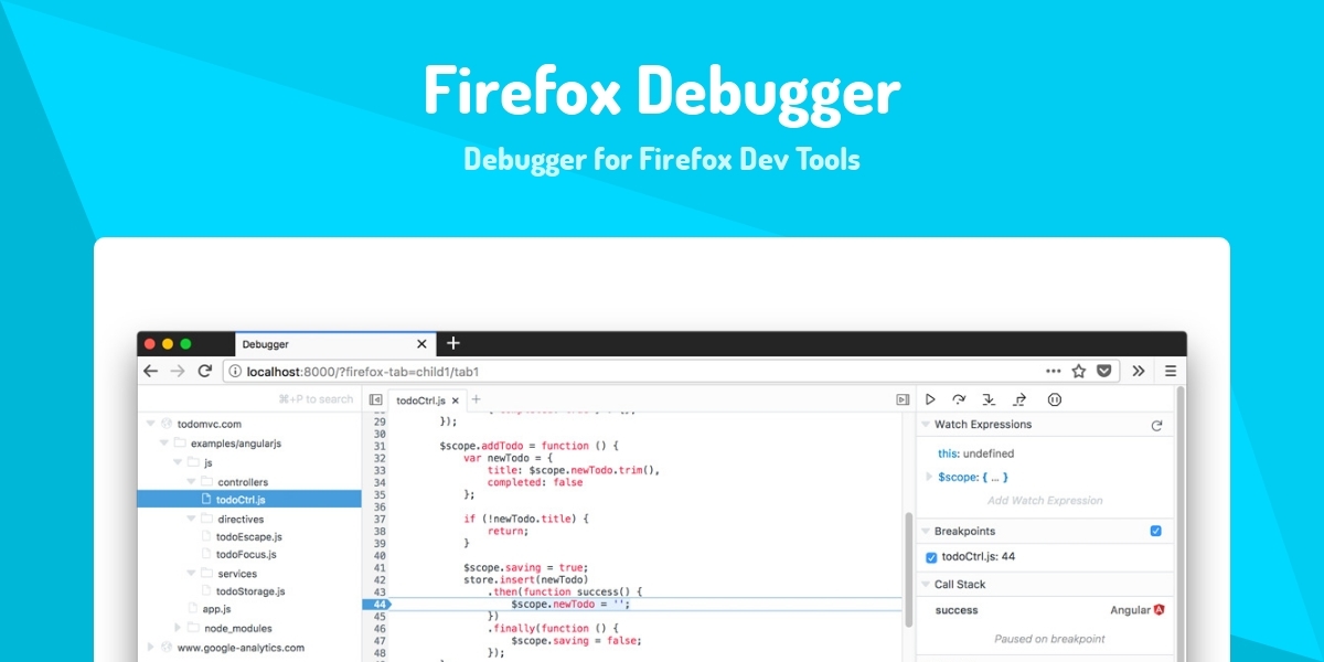 Firefox Debugger - Debugger for Firefox Dev Tools - Made with React.js