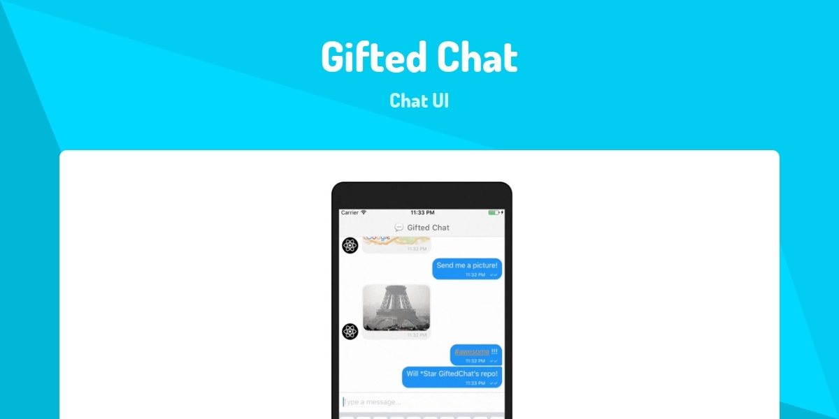 Gifted Chat - Chat UI - Made with React.js