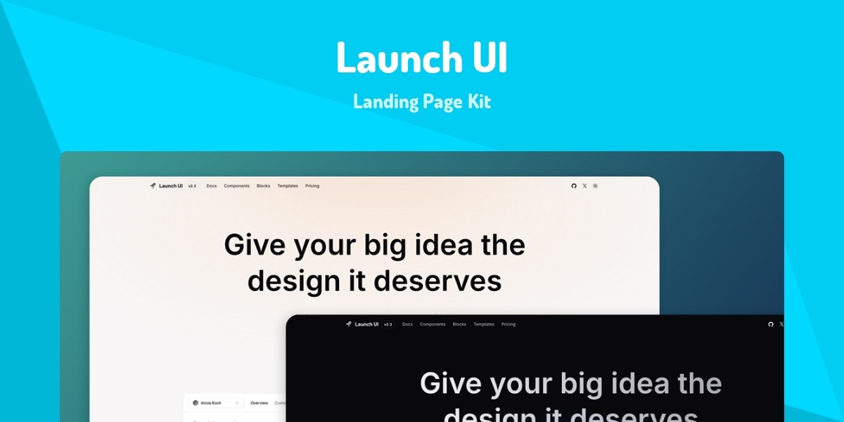 Launch UI - Landing Page Kit - Made with React.js