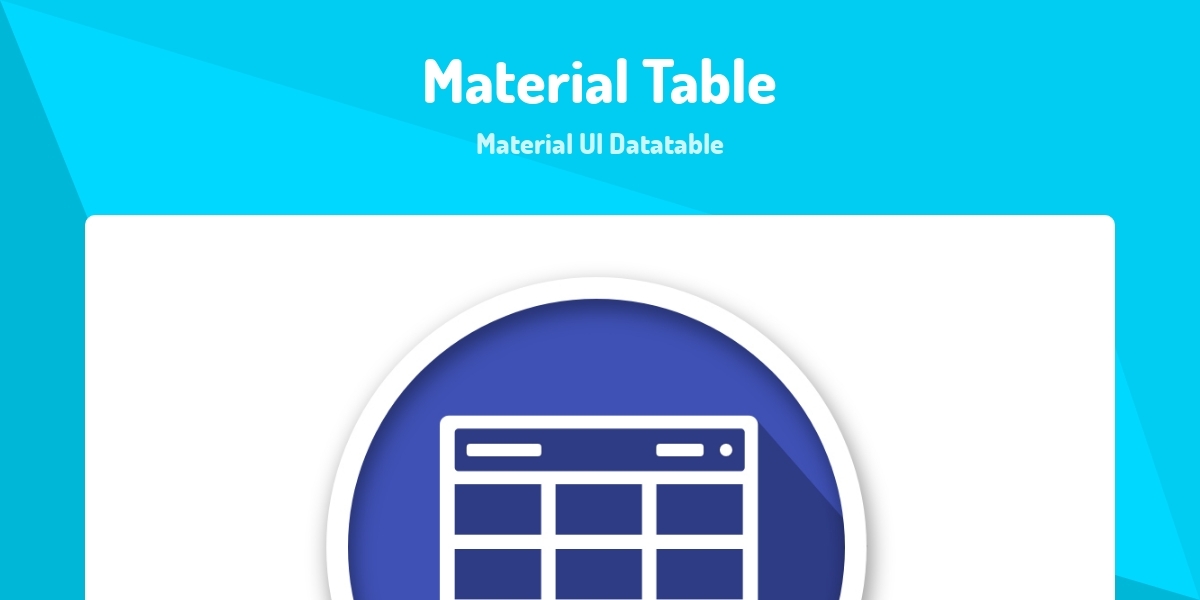 Material Table - Material UI Datatable - Made with React.js