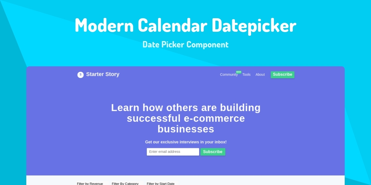 Modern Calendar Datepicker - Date Picker Component - Made With React.js