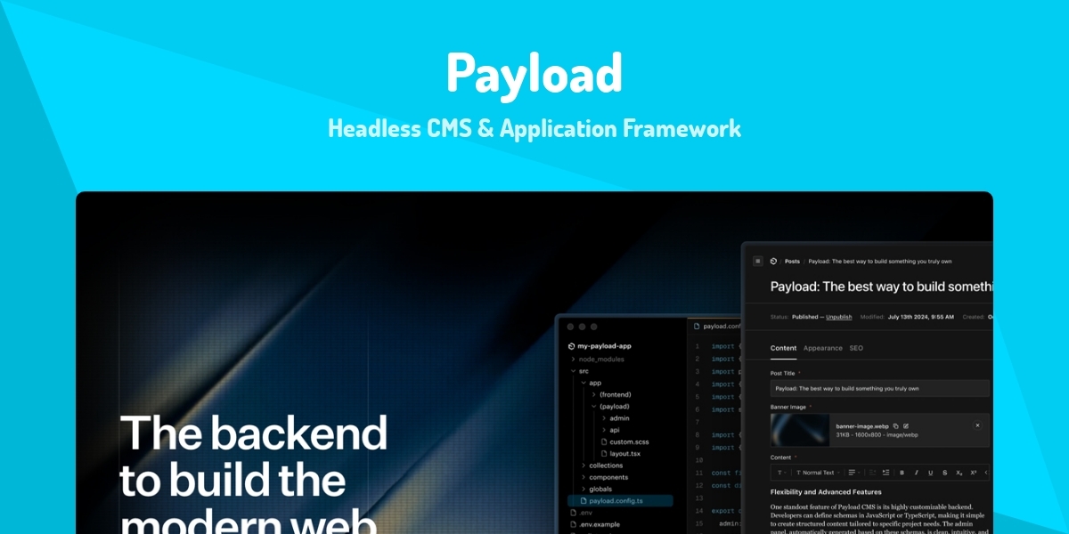 Payload - Headless CMS & Application Framework - Made with React.js