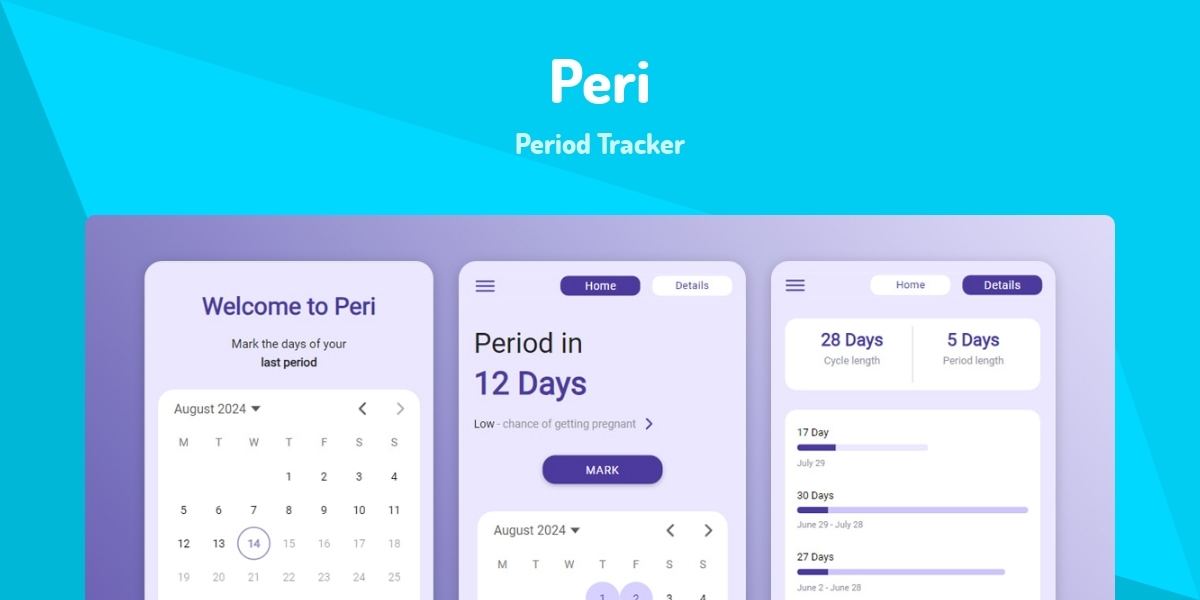 Peri - Period Tracker - Made with React.js