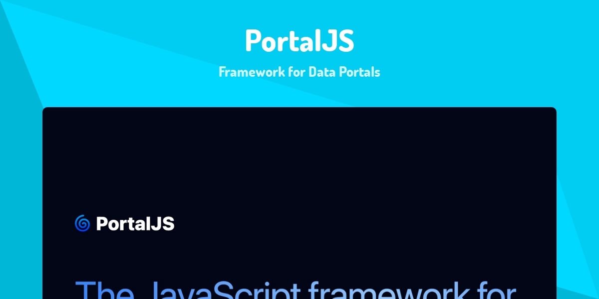 PortalJS - Framework for Data Portals - Made with React.js