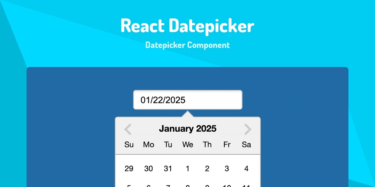 React Datepicker - Datepicker Component - Made with React.js