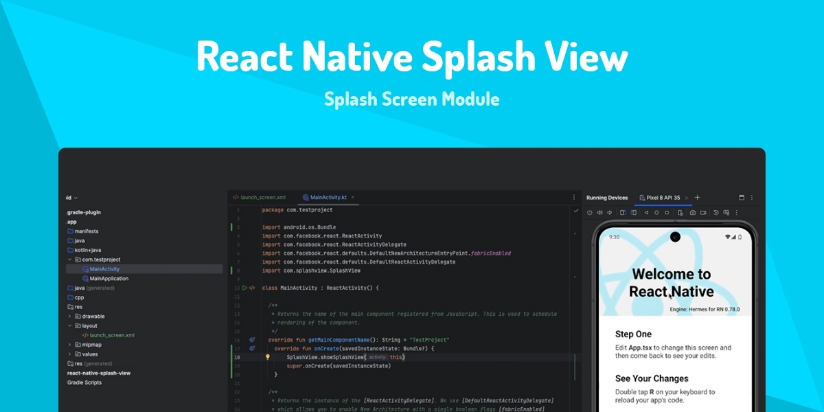 React Native Splash View - Splash Screen Module - Made with React.js