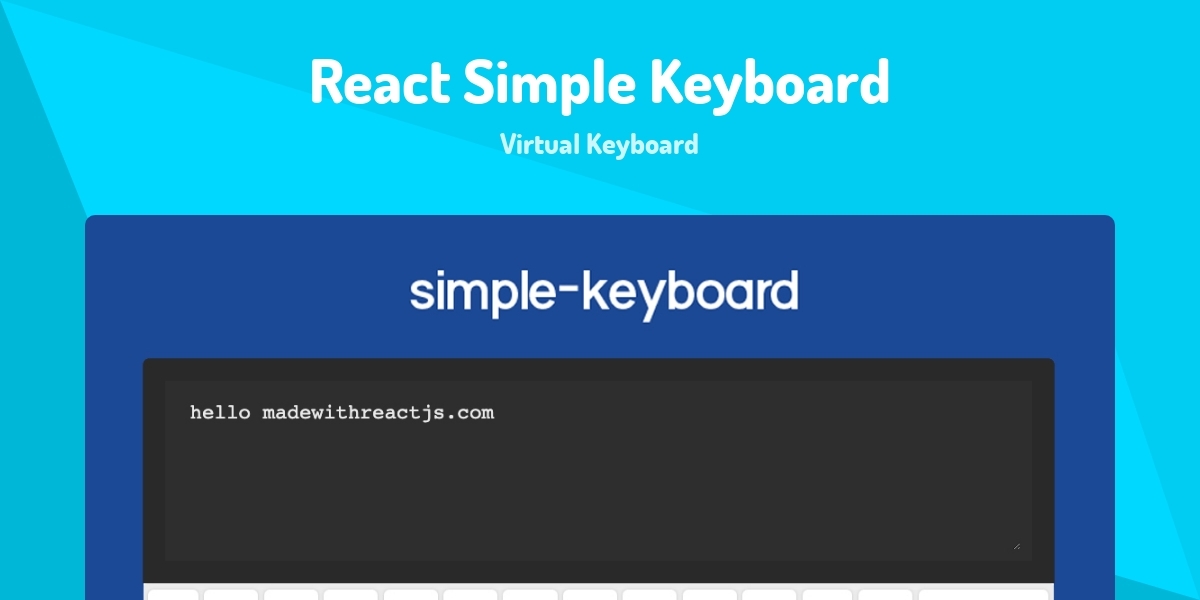 React Simple Keyboard - Virtual Keyboard - Made with React.js