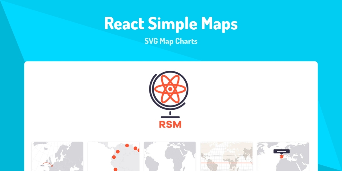 React Simple Maps - SVG Map Charts - Made with React.js