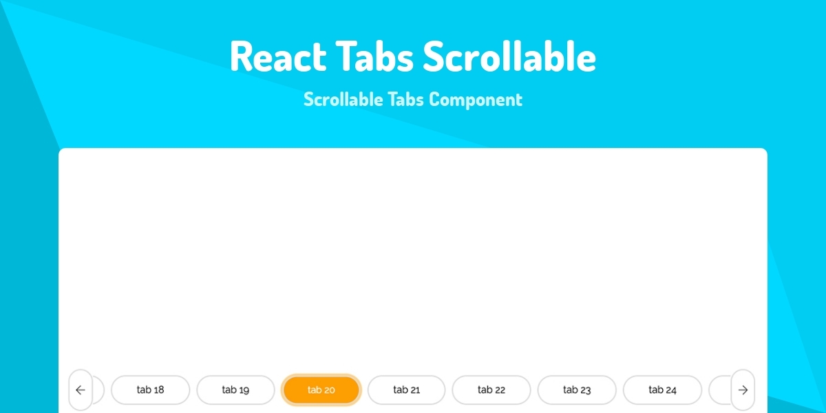 React Tabs Scrollable - Scrollable Tabs Component - Made with React.js