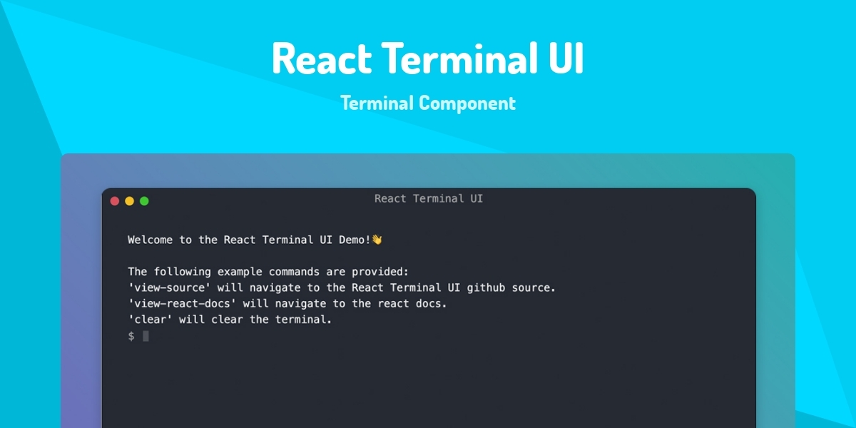 React Terminal UI - Terminal Component - Made with React.js