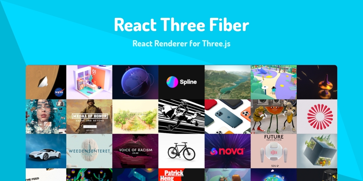 React Three Fiber - React Renderer for Three.js - Made with React.js