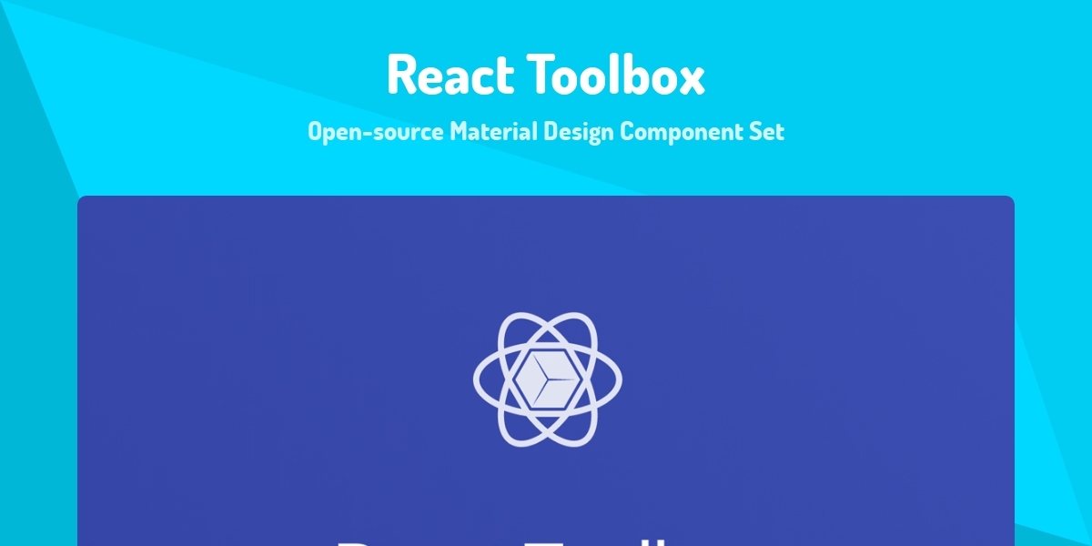React Toolbox - Open-source Material Design Component Set - Made with ...