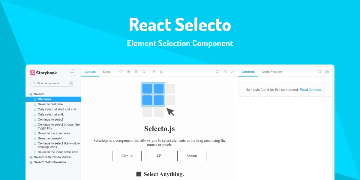 React Selecto - Element Selection Component - Made with React.js