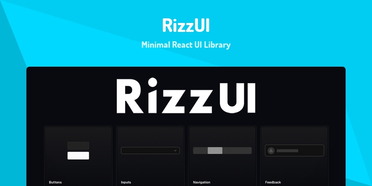 Riceui RizzUI - Minimal React UI Library - Made with React.js