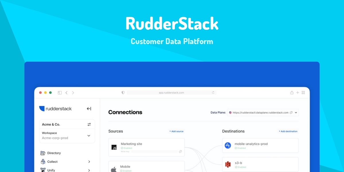 RudderStack - Customer Data Platform - Made with React.js