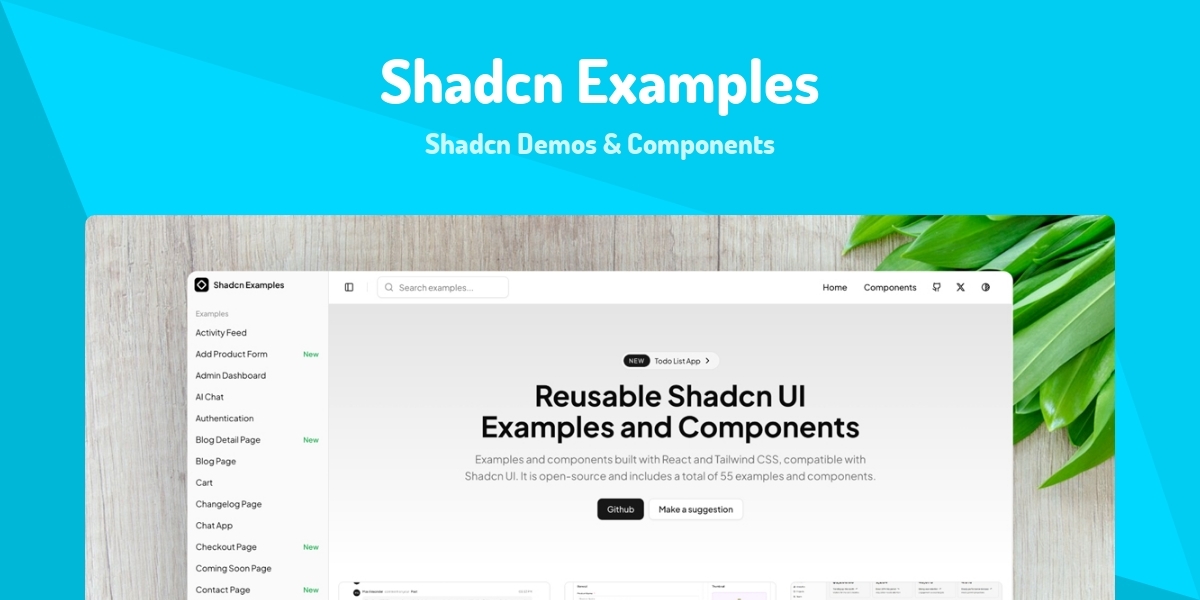 Shadcn Examples - Shadcn Demos & Components - Made with React.js