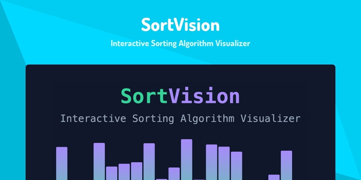 SortVision - Interactive Sorting Algorithm Visualizer - Made with React.js