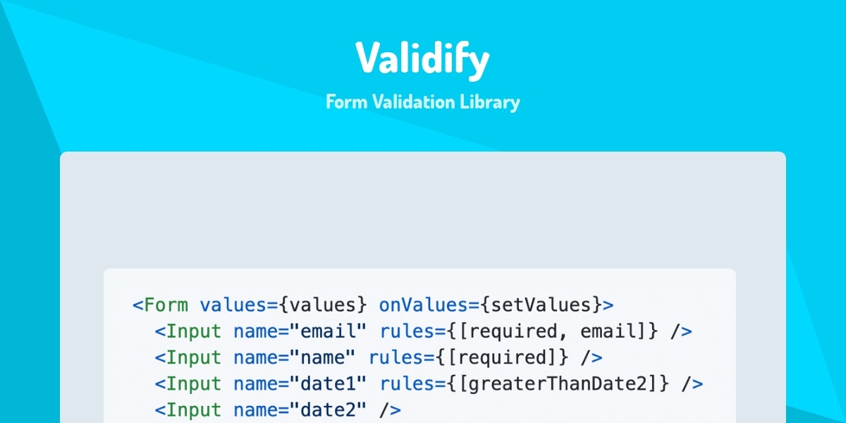 Validify - Form Validation Library - Made with React.js
