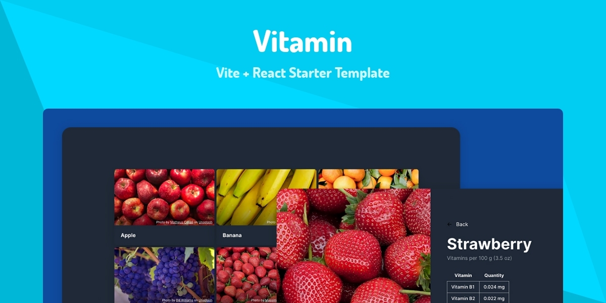 Vitamin Vite   React Starter Template Made with React js Vitamin Vite   React Starter Template Made with React js